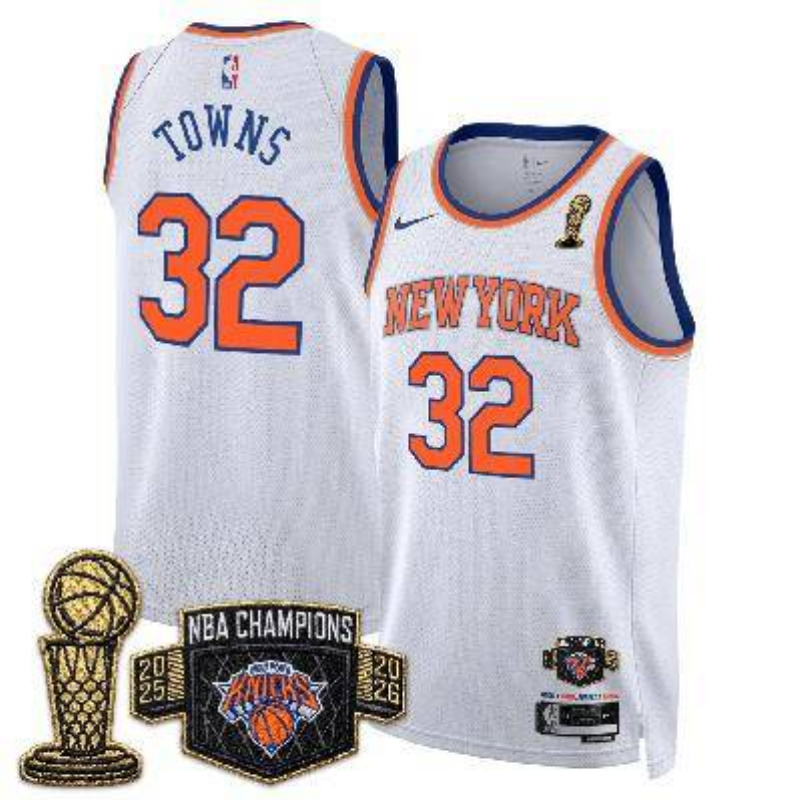 Men New York Knicks #32 Towns white 2026 Nike NBA jersey 0627002